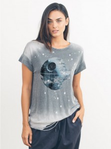 Junk Food Clothing - women's 'destroyed' Death Star t-shirt