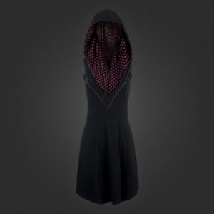 We Love Fine - women's Sith cowl hood dress (front)