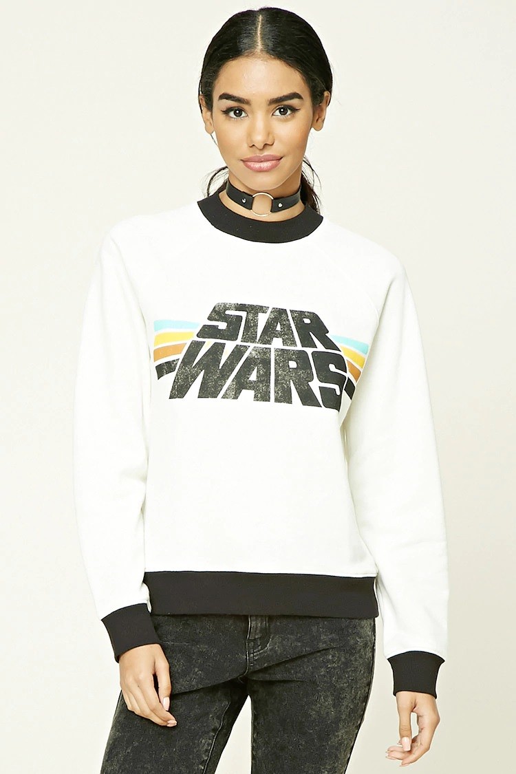 Women's Star Wars logo ringer sweatshirt - The Kessel Runway