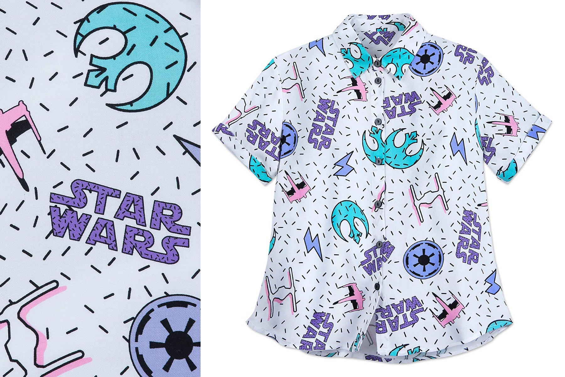 star wars button shirt
